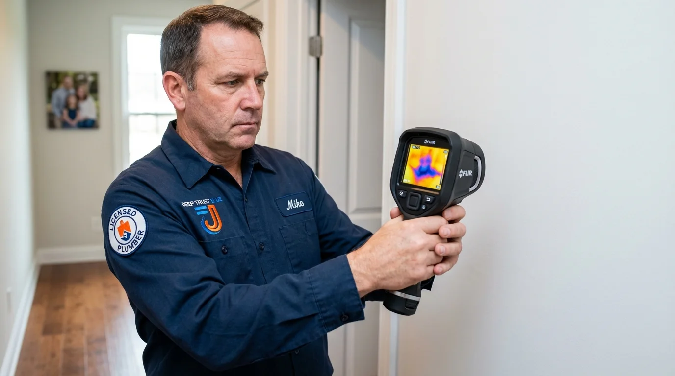 Thermal imaging leak detection by Johns Plumbing LLC in Baldwin